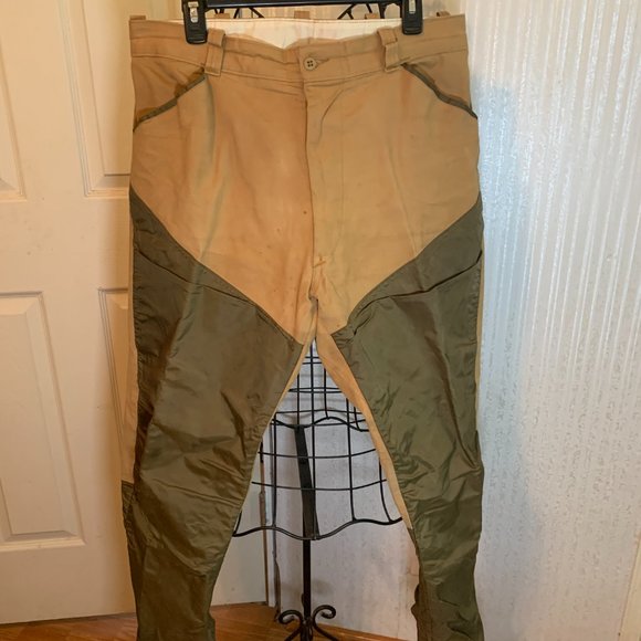 MENS - sz 36x29 VINTAGE 1950/1960s Field and Fireside brush canvas hunting pants - Picture 4 of 16